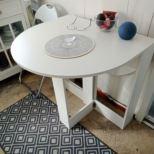 White folding dining - folding, table