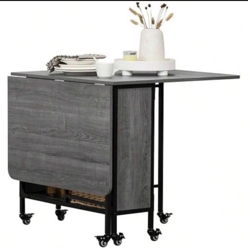 Homcom mobile drop - leaf, table