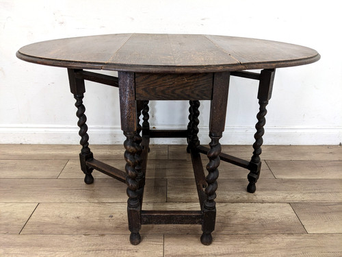 Dining table vintage oak drop - vintage,