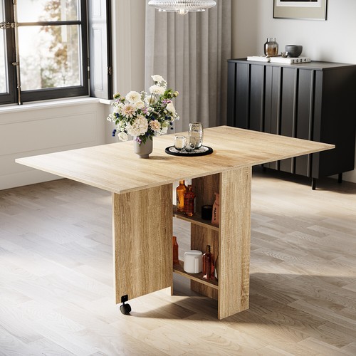 Wood mobile folding dining - wood,