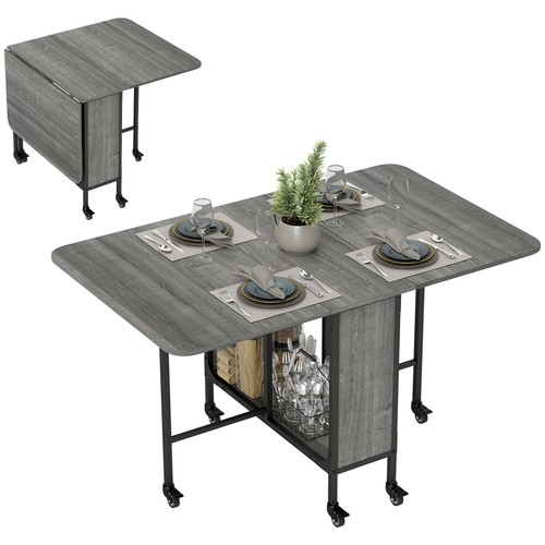 Homcom mobile drop leaf dining - drop,
