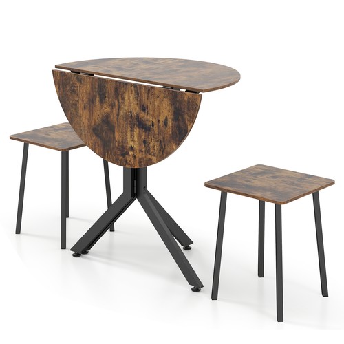 Extendable round dining table - round,