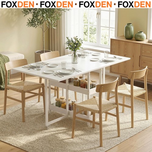 Drop leaf dining table white - table,